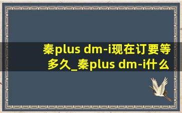 秦plus dm-i现在订要等多久_秦plus dm-i什么时候买便宜